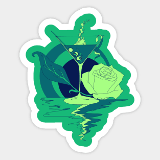 Ngreen Martini and Rose Sticker